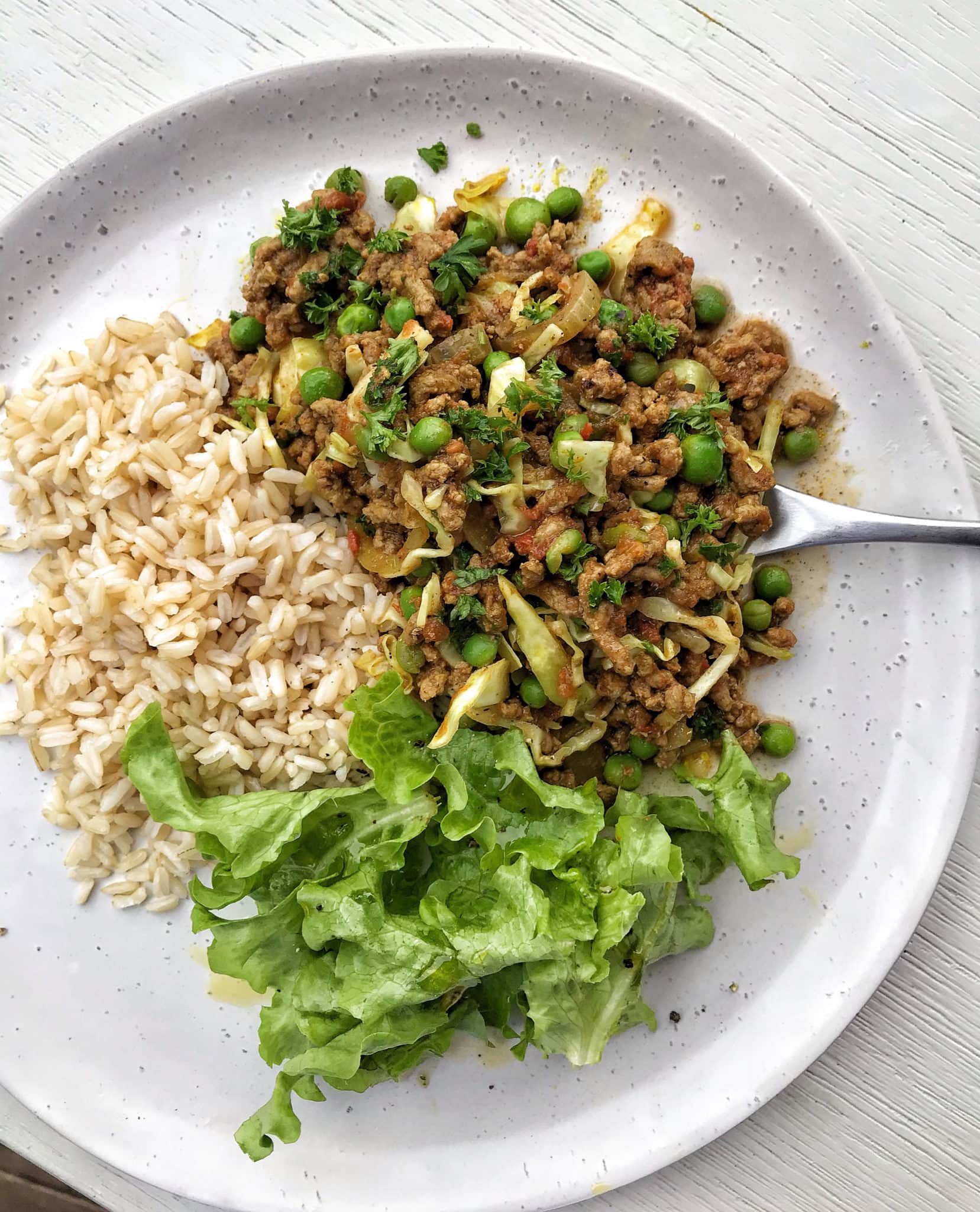 Curried Mince on Rice - Nourish & Tempt
