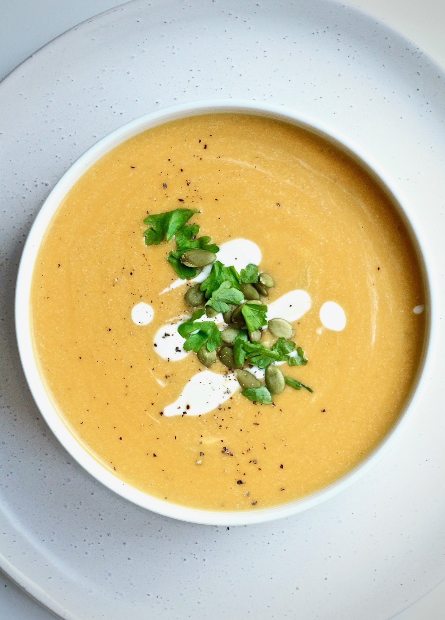 Vegan Cream of Pumpkin Soup - Nourish & Tempt
